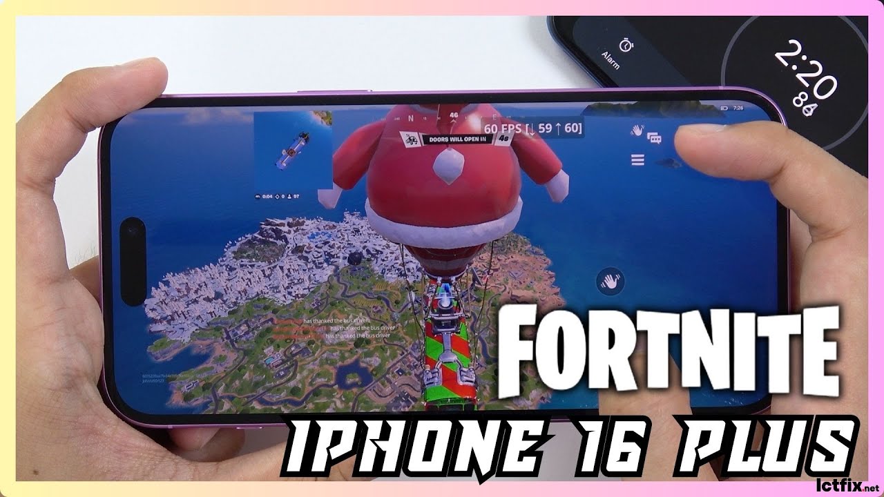 iPhone 16 Plus Fortnite Gaming Test | Apple A18 | 60FPS Performance