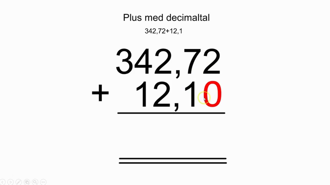 Plus med decimaltal