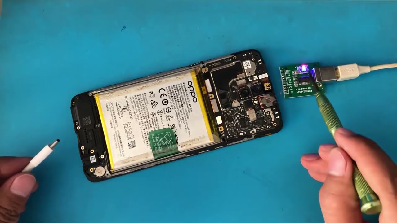 OPPO A5 2020 Password & FRP remove by ISP EMMC