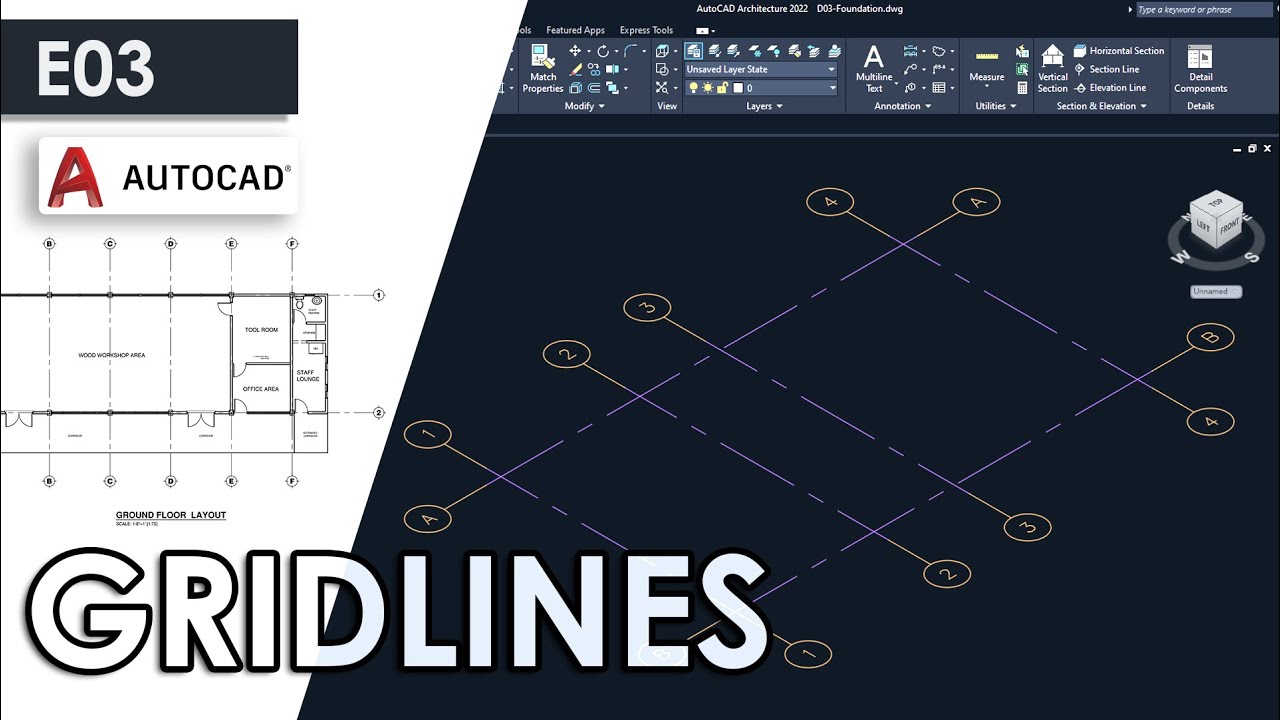 GRIDLINES (Column Grids) in AutoCAD Architecture 2023