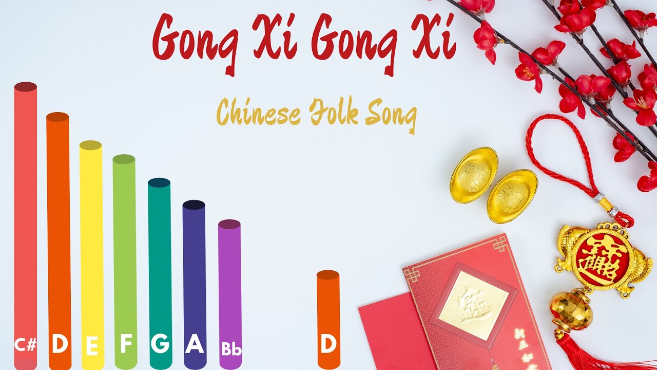 Gong Xi Boomwhackers and Xylophone Play Along Slow and Fast