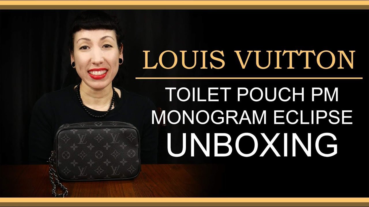 Louis Vuitton Unboxing: Monogram Eclipse Toilet Pouch PM w/ Wristlet Clutch Mod Shots!