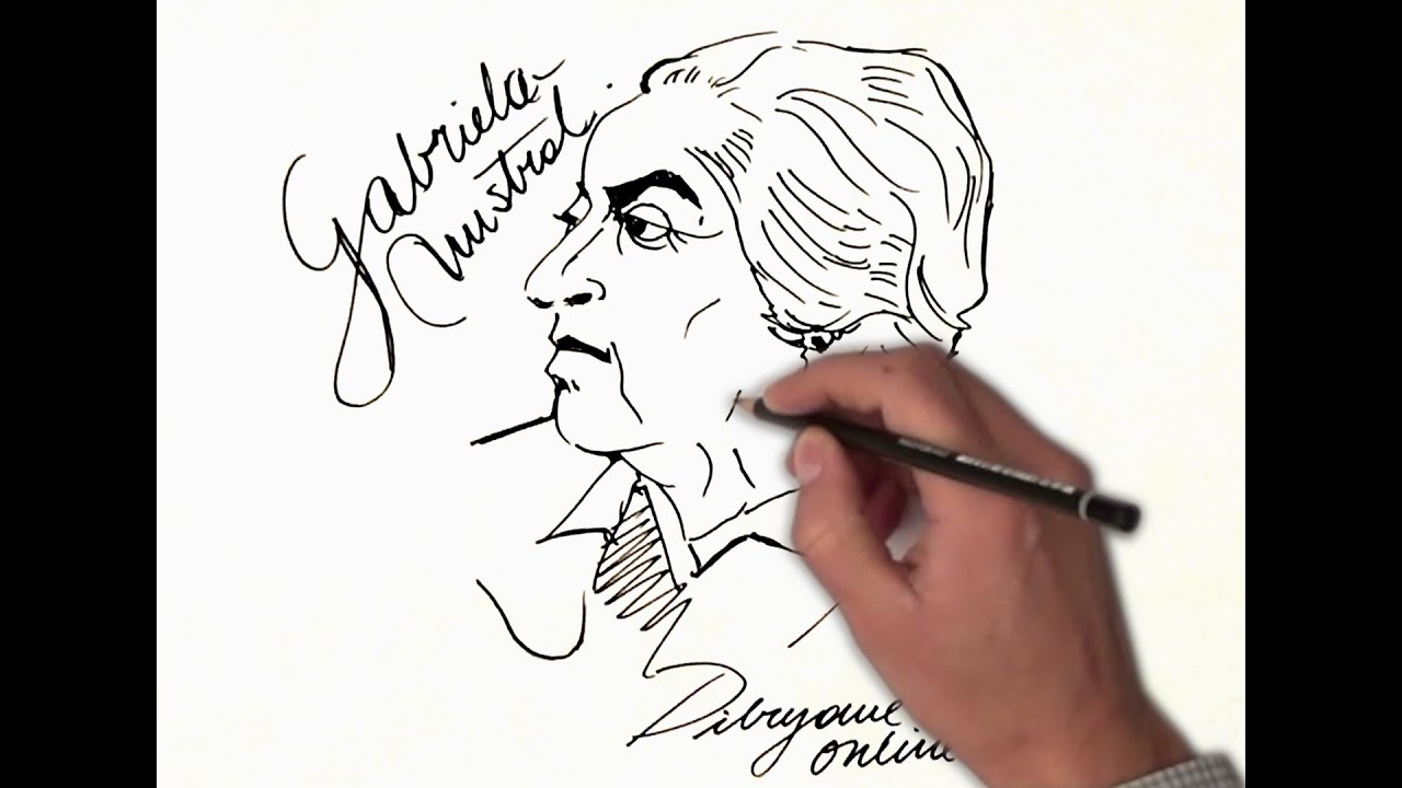 biografia gabriela mistral | para niños | dibujada
