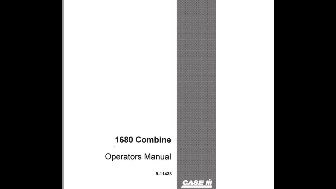 Case 1680 Combine - Operator's Manual