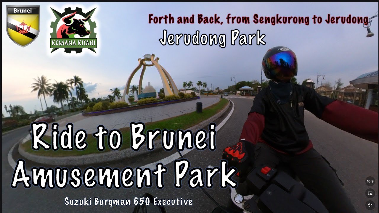 Big scooter ride on Brunei Road - From Sengkurong to Jerudong Park #suzukiburgman #brunei