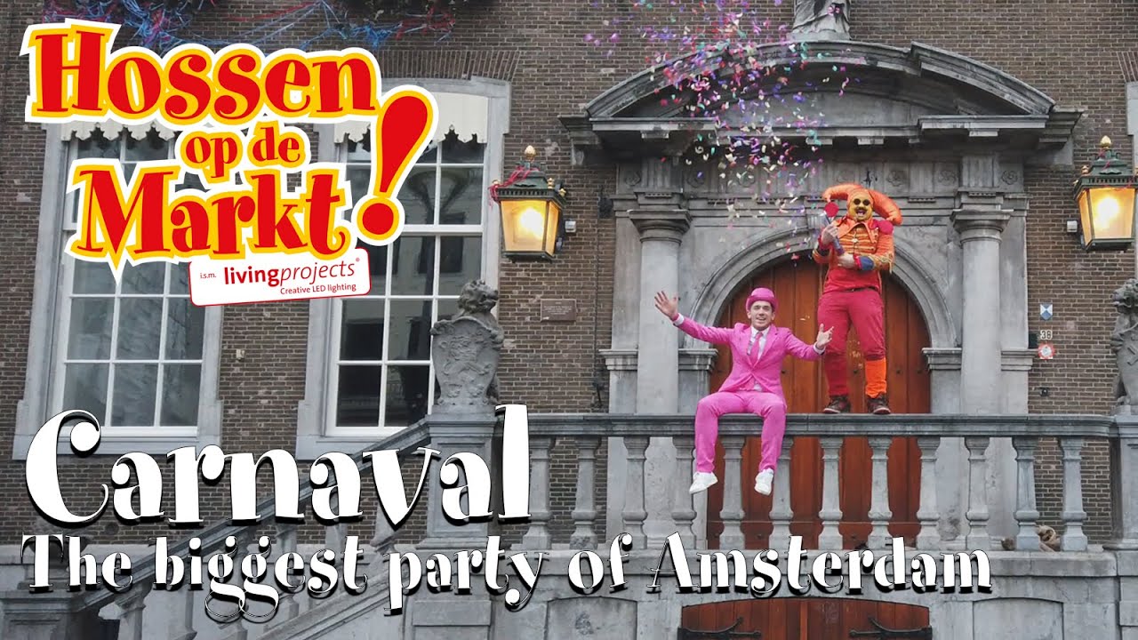 Carnaval, the biggest party of Amsterdam (Hossen op de Markt 2020)