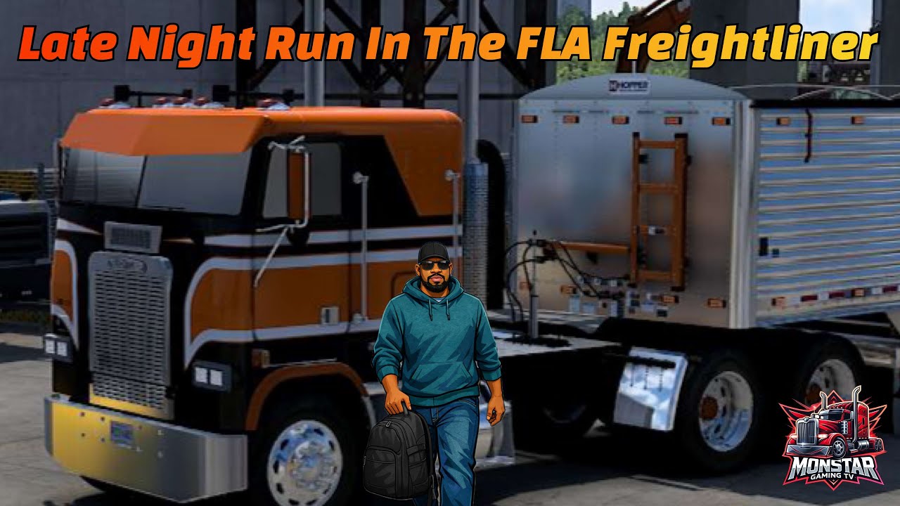 American Truck Simulator - Midnight Run In The Freightliner Cabover