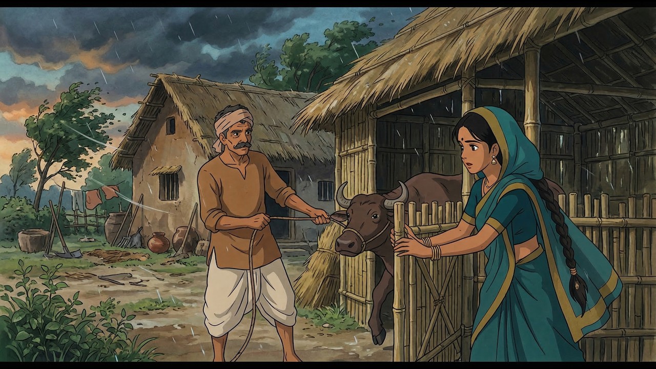 1970s A Stormy Night in an Indian Village