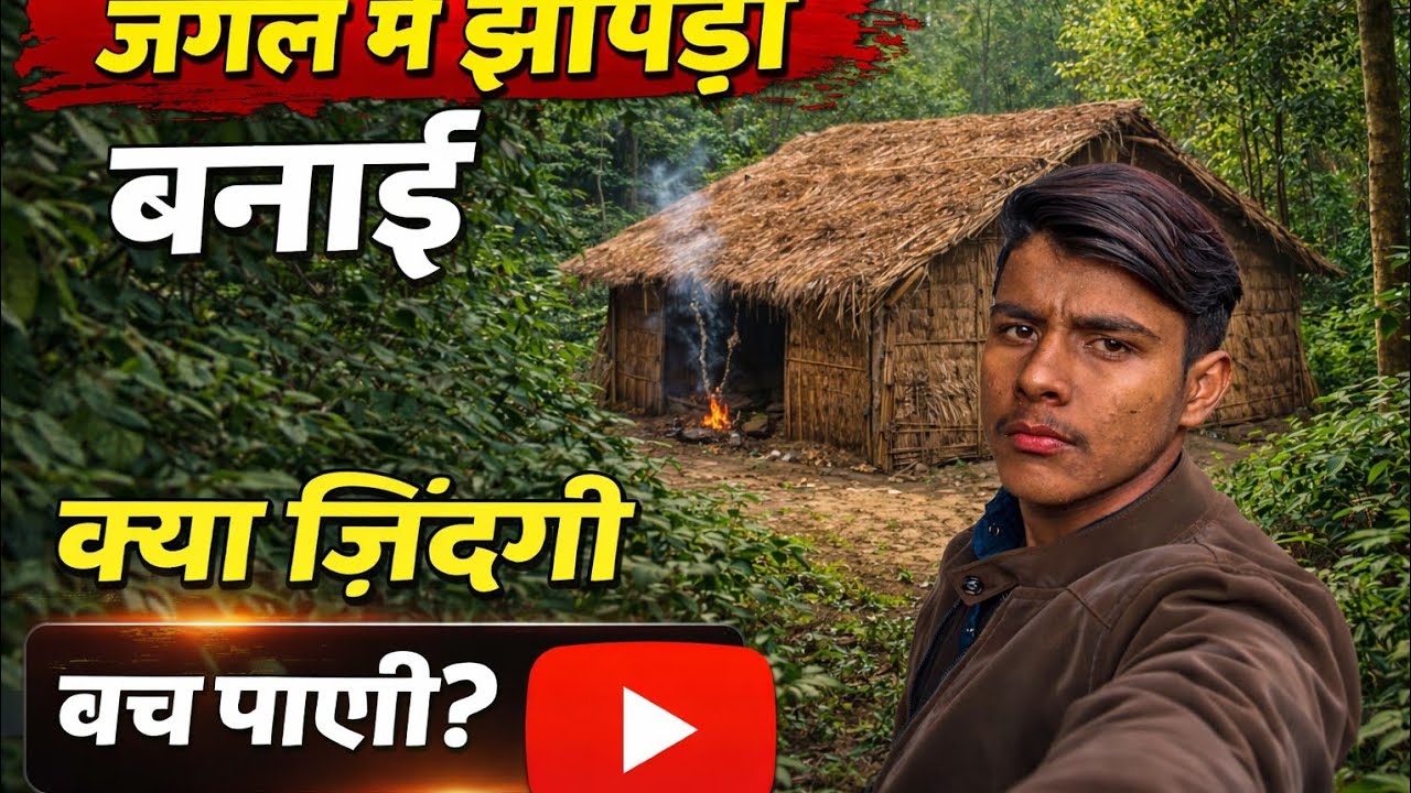 झोपड़ी बनाई खेत पर 