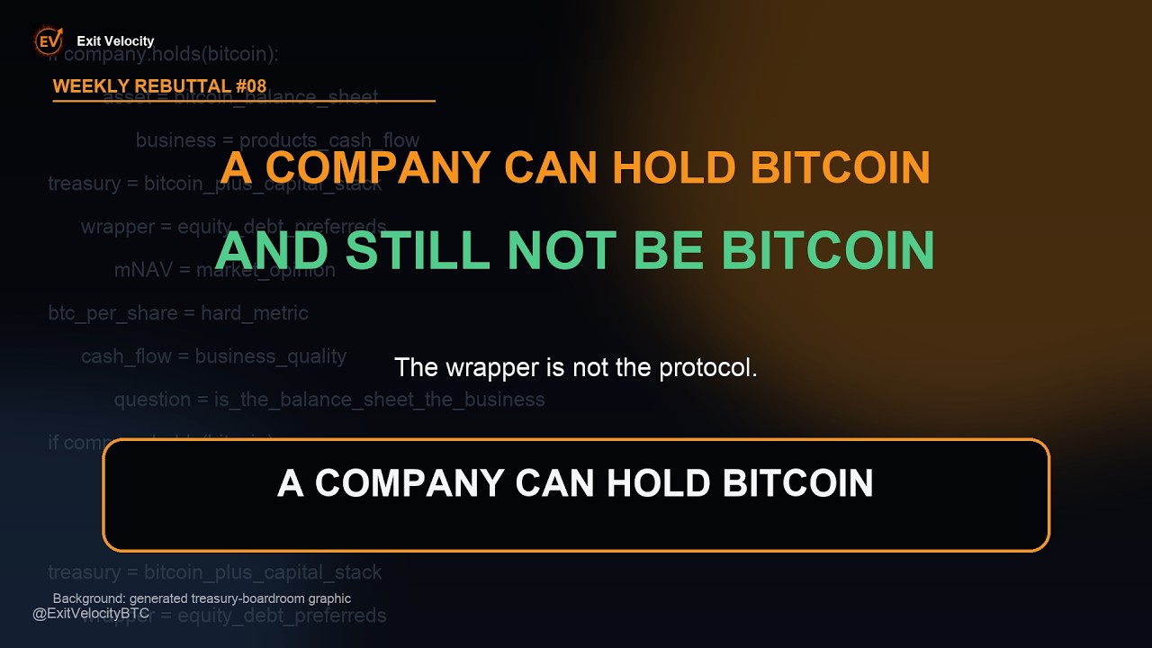 Bitcoin Treasury Companies: The Balance Sheet Is Not the Business