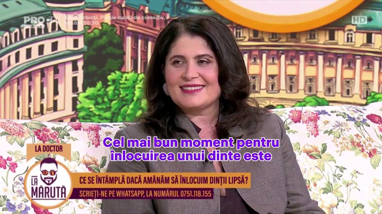 Pe platourile La Măruță cu Dr. Luisa Caragea - Ce se întâmplă dacă amânăm să înlocuim dinții lipsă