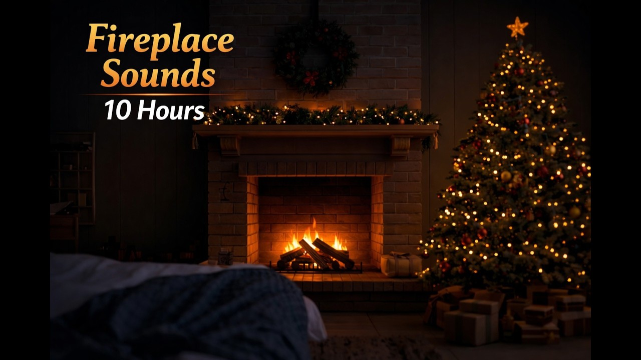 Fireplace Sounds for Deep Sleep 10 Hours 🔥 따뜻한 벽난로 장작 타는 소리