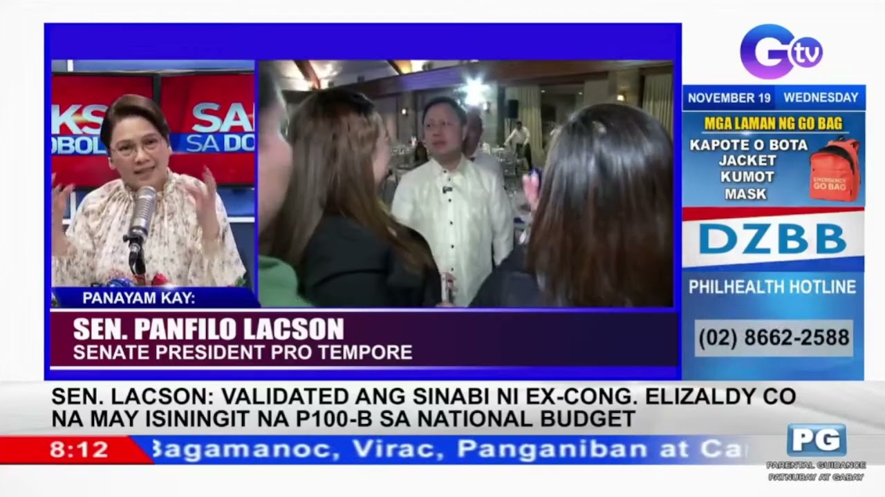 Sen. PING LACSON on the Roles of Usecs Bersamin, Olaivar in P100B Insertion Mess: Interview on DZBB