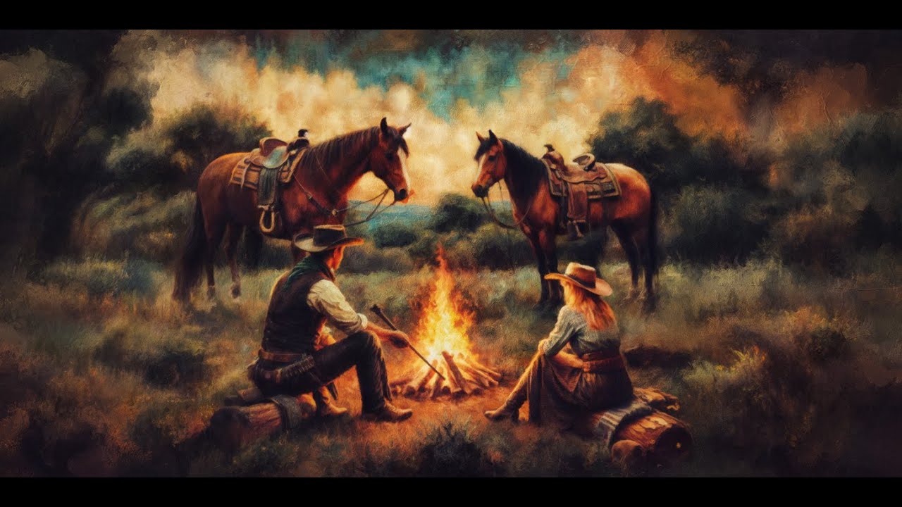 Frame TV Art Valentine's Day Campfire Ambience Wallpaper Painting Screensaver 4K UHD 1Hr
