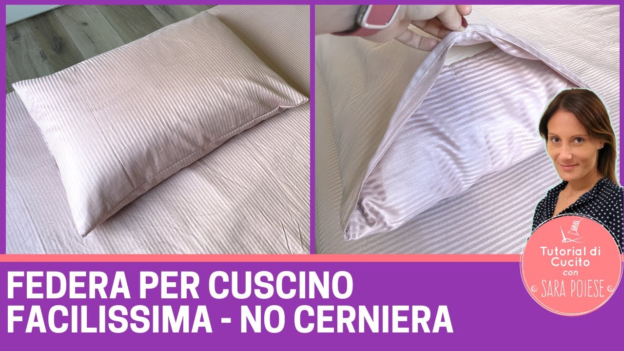 Come cucire federa cuscino facilissima | no cerniera zip | in sartoria con Sara Poiese
