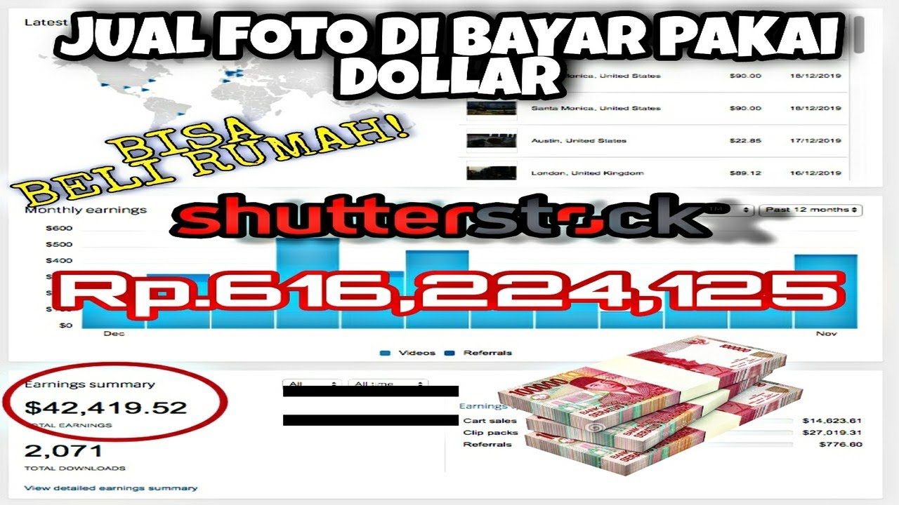 JUAL FOTO DI BAYAR DOLLAR BISNIS MODAL HP (SHUTTERSTOCK PEMULA ANDROID)