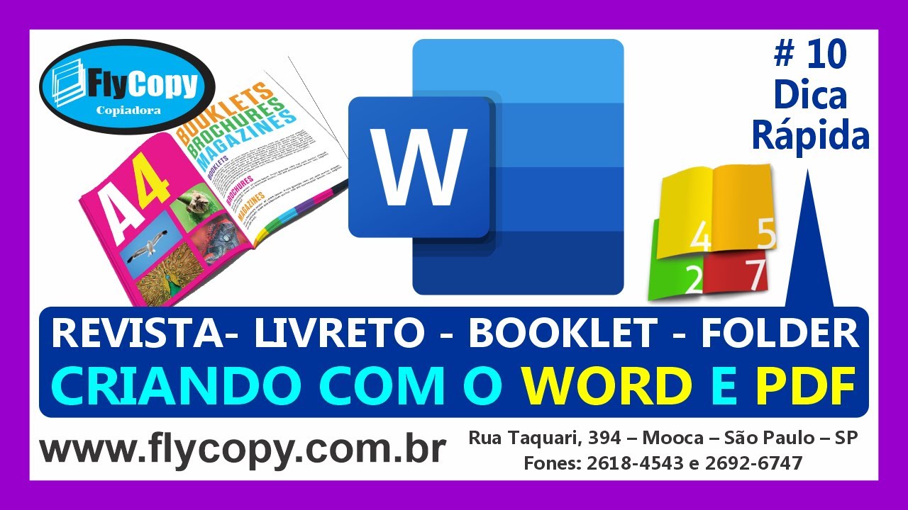 REVISTA - LIVRETO - BOOKLET - FOLDER - CRIANDO COM WORD E PDF - #010