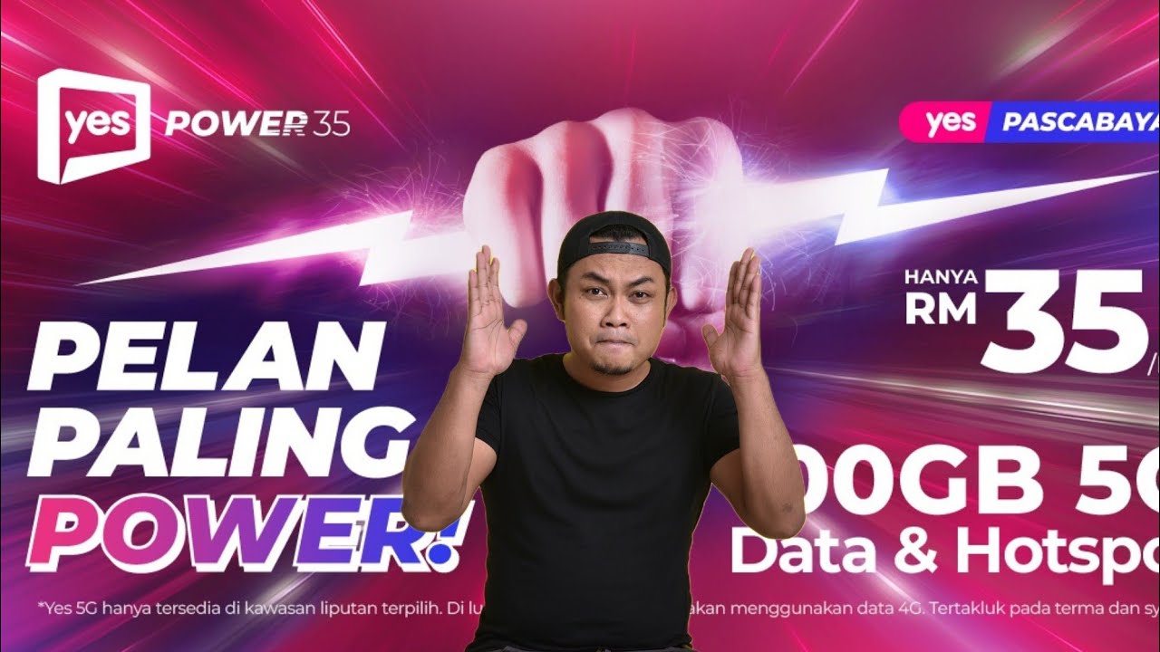 PLAN INTERNET POSTPAID PALING POWER-100GB RM35-Yes5G Power 35