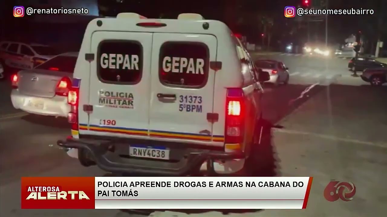 Polícia pega drogas e armas com traficantes da Cabana do Pai Tomás