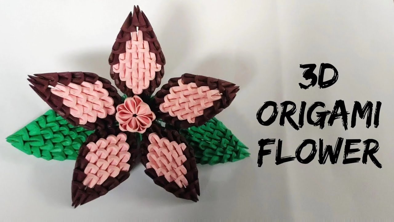 How to make 3D Origami Flower | DIY Paper Flower | Tutorial