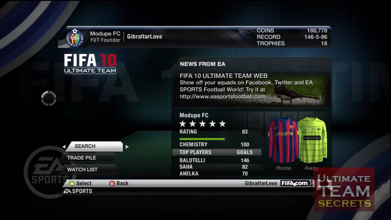 FIFA 10 Ultimate Team Secrets