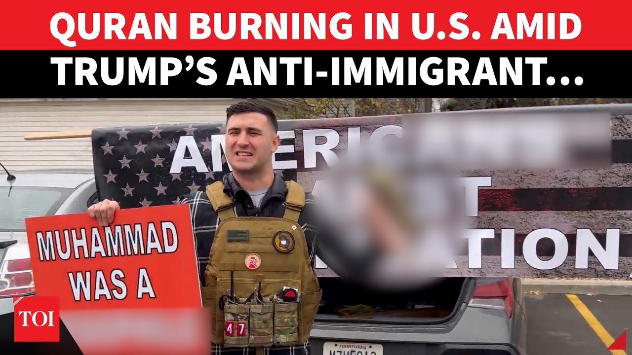 Shocking! Quran Burning In US Sparks Anger; &lsquo;Trump Backer&rsquo; Slaps Bacon On Holy Book In Michigan