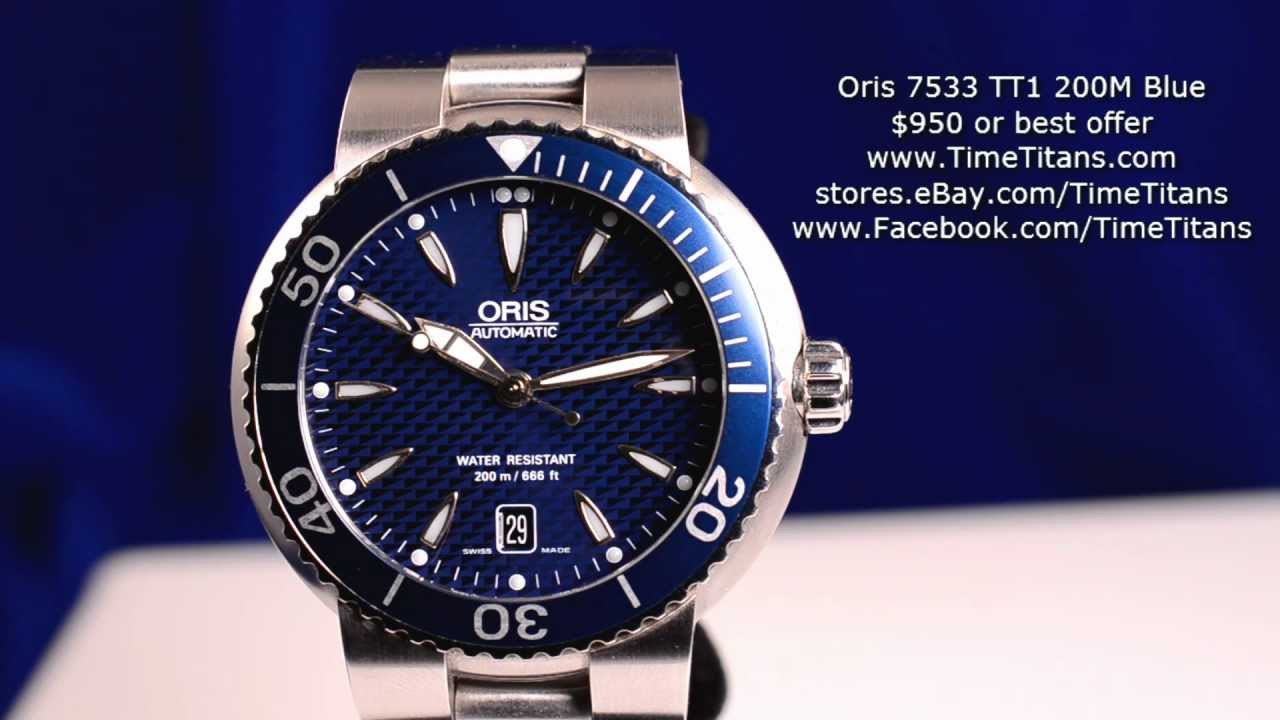 Oris 7533 TT1 200M Blue Transitional Diver