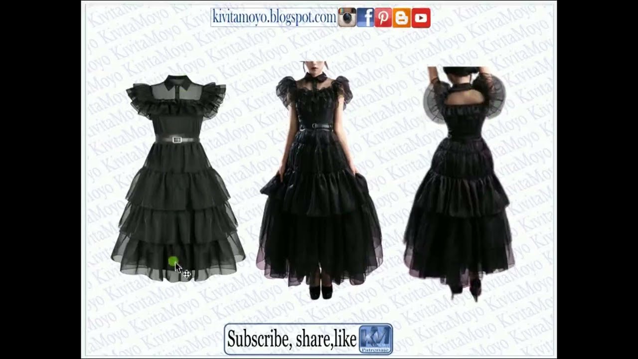 VESTIDO DE WEDNESDAY ADDAMS/MERLINA