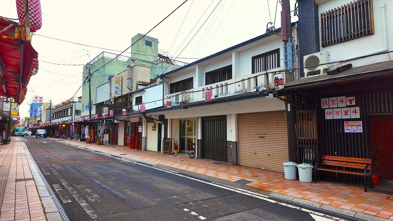 唐津駅前の繁華街を散歩【4K佐賀街歩き】Japan countryside 4K walking tour/Karatsu,Saga Prefecture