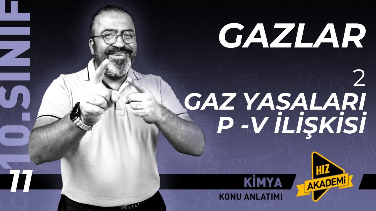 10. Sınıf - Gazlar -2 - Gaz Yasaları -  P V ilişkisi