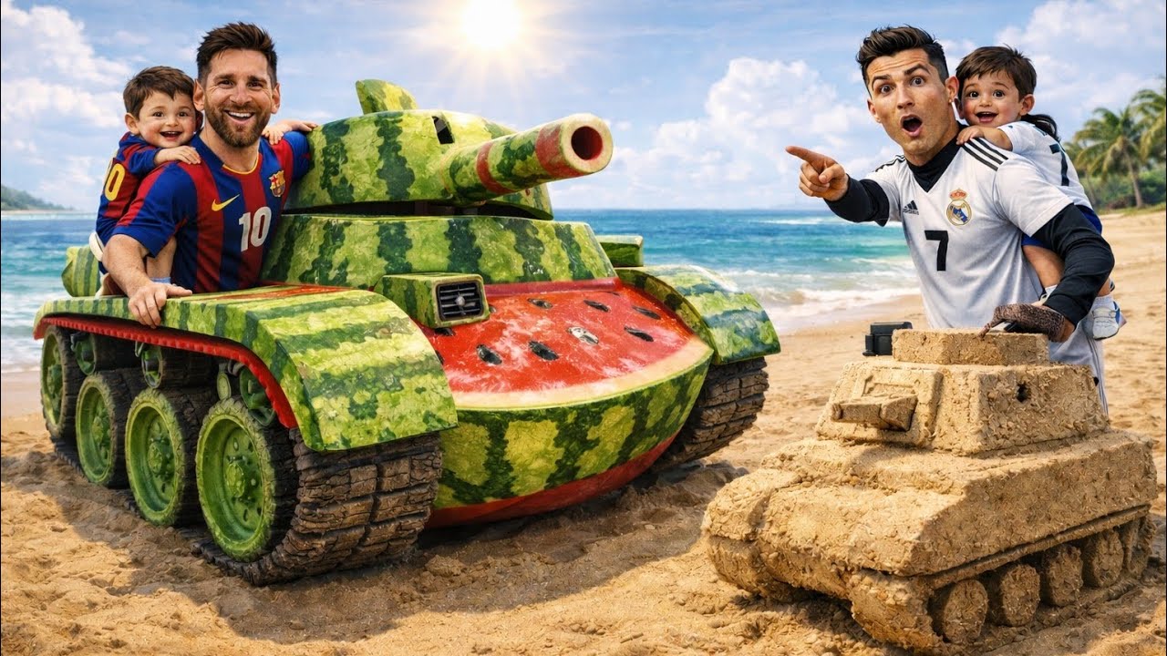 RONALDO VS MESSI WITH TANKS?! 😳