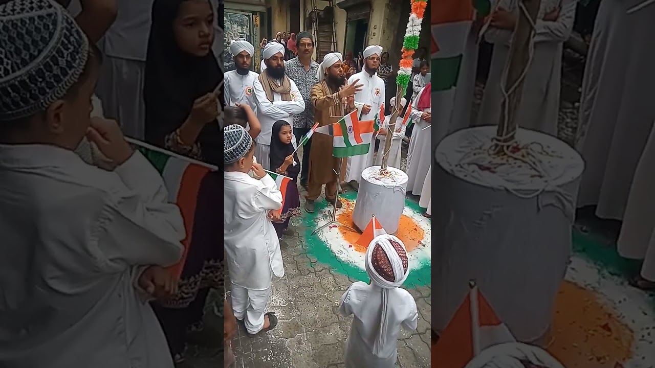 Jashn e azadi madrasa v massjid faizane Garib Nawaz gulam Nabi Patel compound Damankar naka bhiwandi