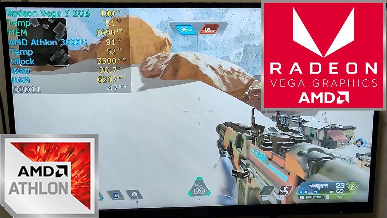 Apex legends Athlon 3000G 16gb RAM