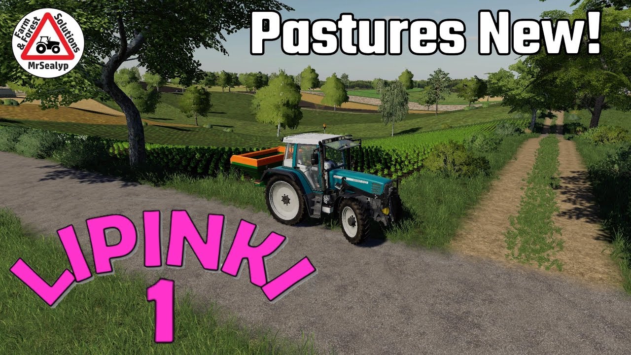 LIPINKI, #1, Pastures NEW! Farming Simulator 19, PS4, Let's Play. zielak04.