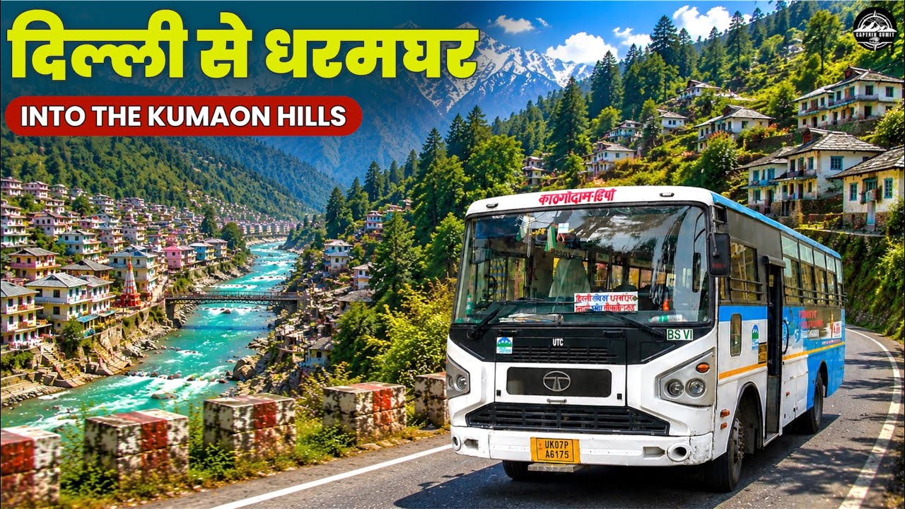 Delhi to Dharamghar Bus Journey | Kausani, Bageshwar & Budget Travel Vlog 