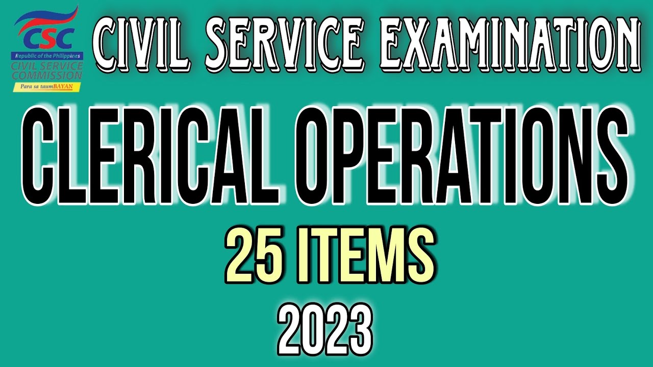 CIVIL SERVICE EXAM REVIEWER CLERICAL OPERATIONS | 2023 | ABRINICA CALZADO TV