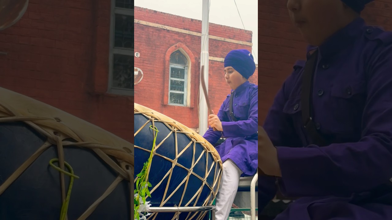 Play Nagara in Nagar Kirtan #nagara #nagarkirtan #sikh #sikhism #sikhi