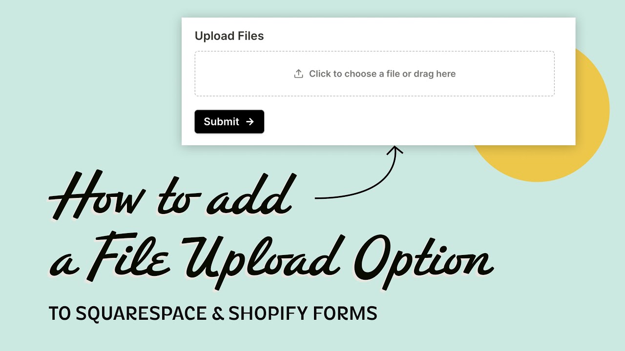 Добавьте функцию загрузки файлов в формы Squarespace и Shopify | Учебное пособие по Tally Forms