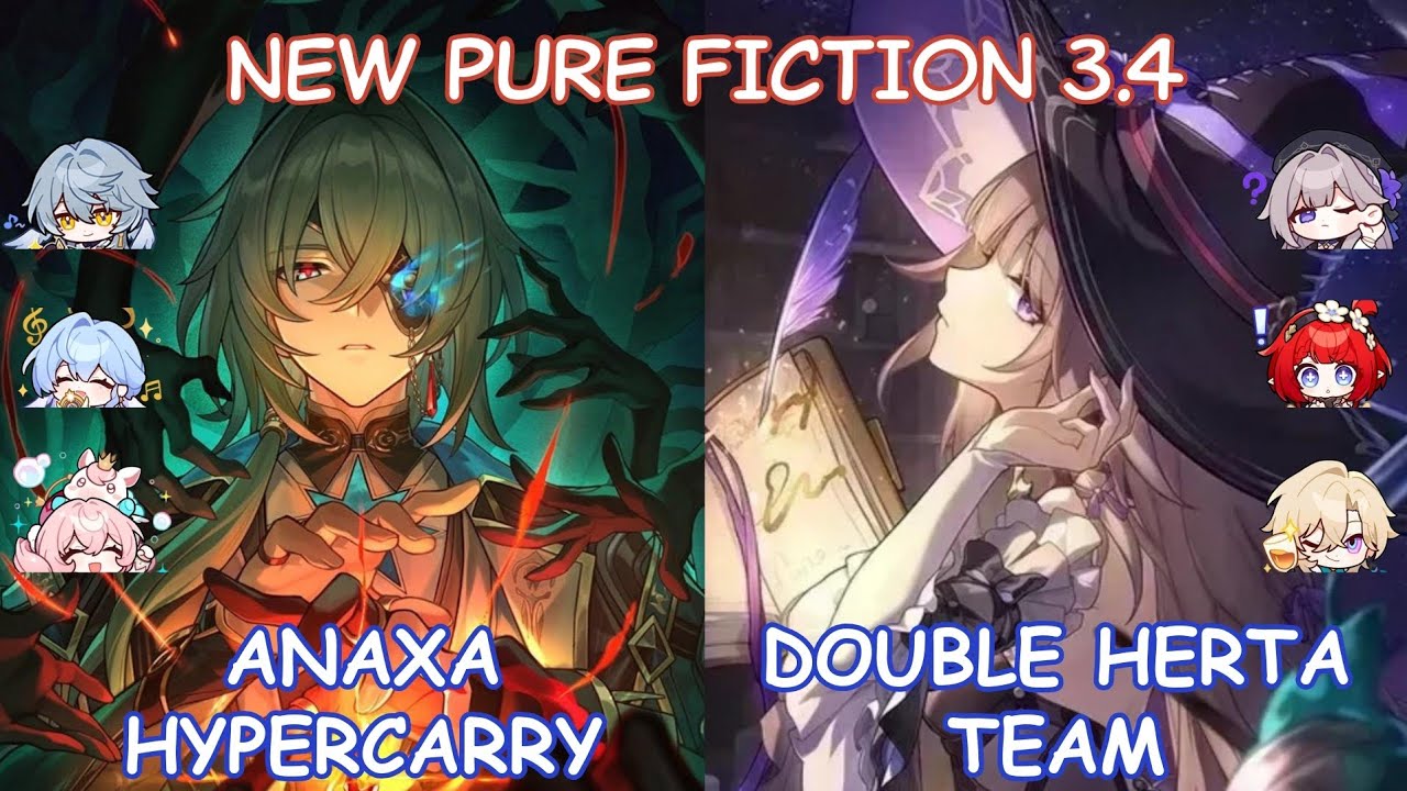 E1S1 Anaxa Hypercarry & E0S1 Double Herta Team - NEW Pure Fiction 3.4 - Honkai: Star Rail