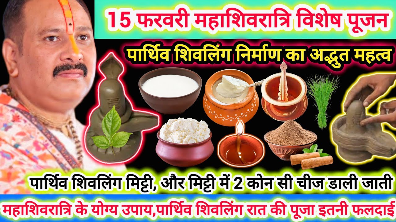 15 फरवरी महाशिवरात्रि अभिषेक पूजन पार्थिव शिवलिंग | कर्ज रोग मुक्त लक्ष्मी वृद्धिसंतान सुख#shivratri