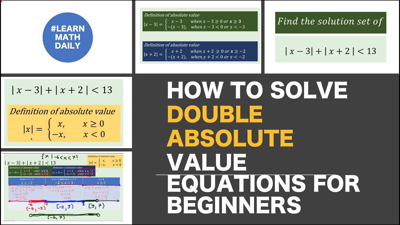 How to Solve Double Absolute Value Equations for Beginners