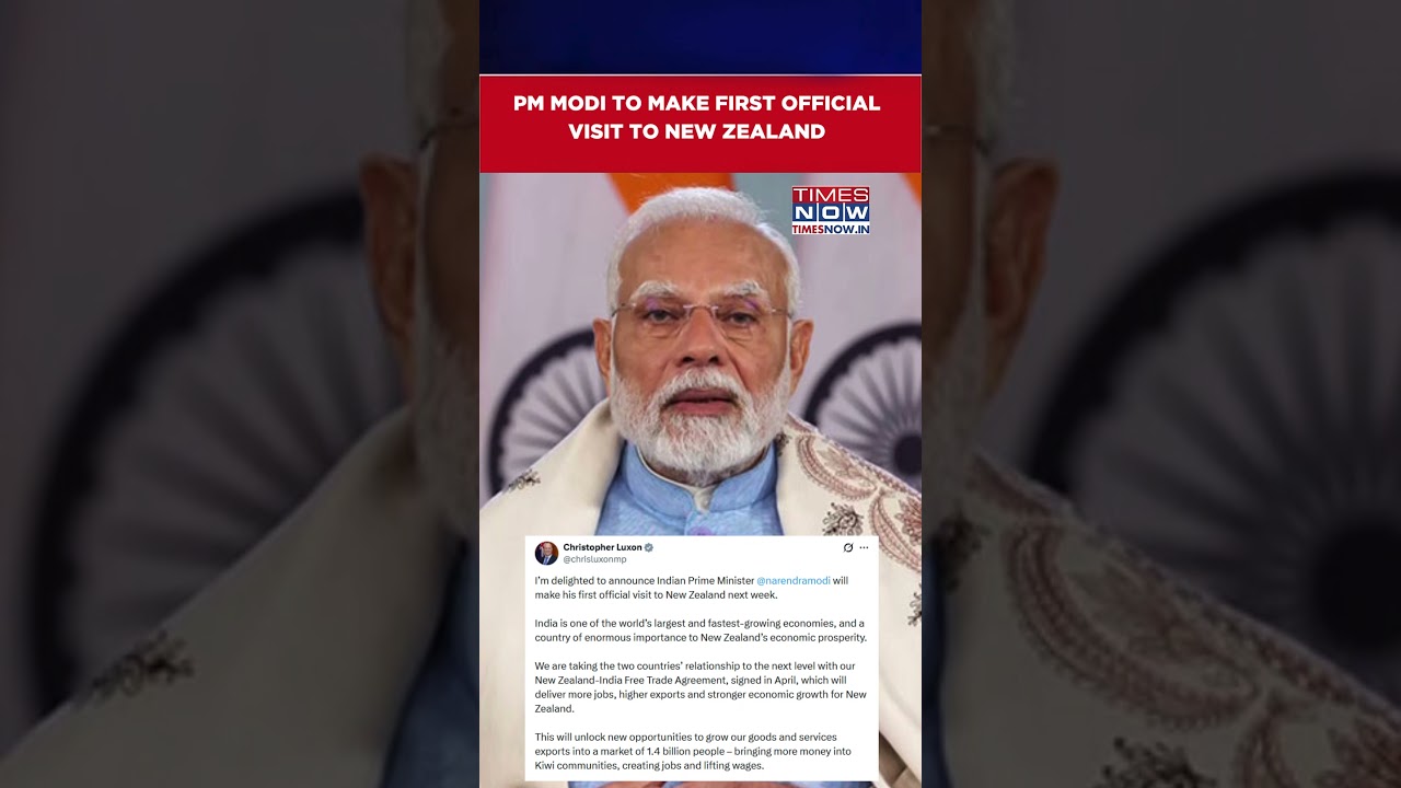 PM Modi To Make First Official Visit To New Zealand Next Week #shorts