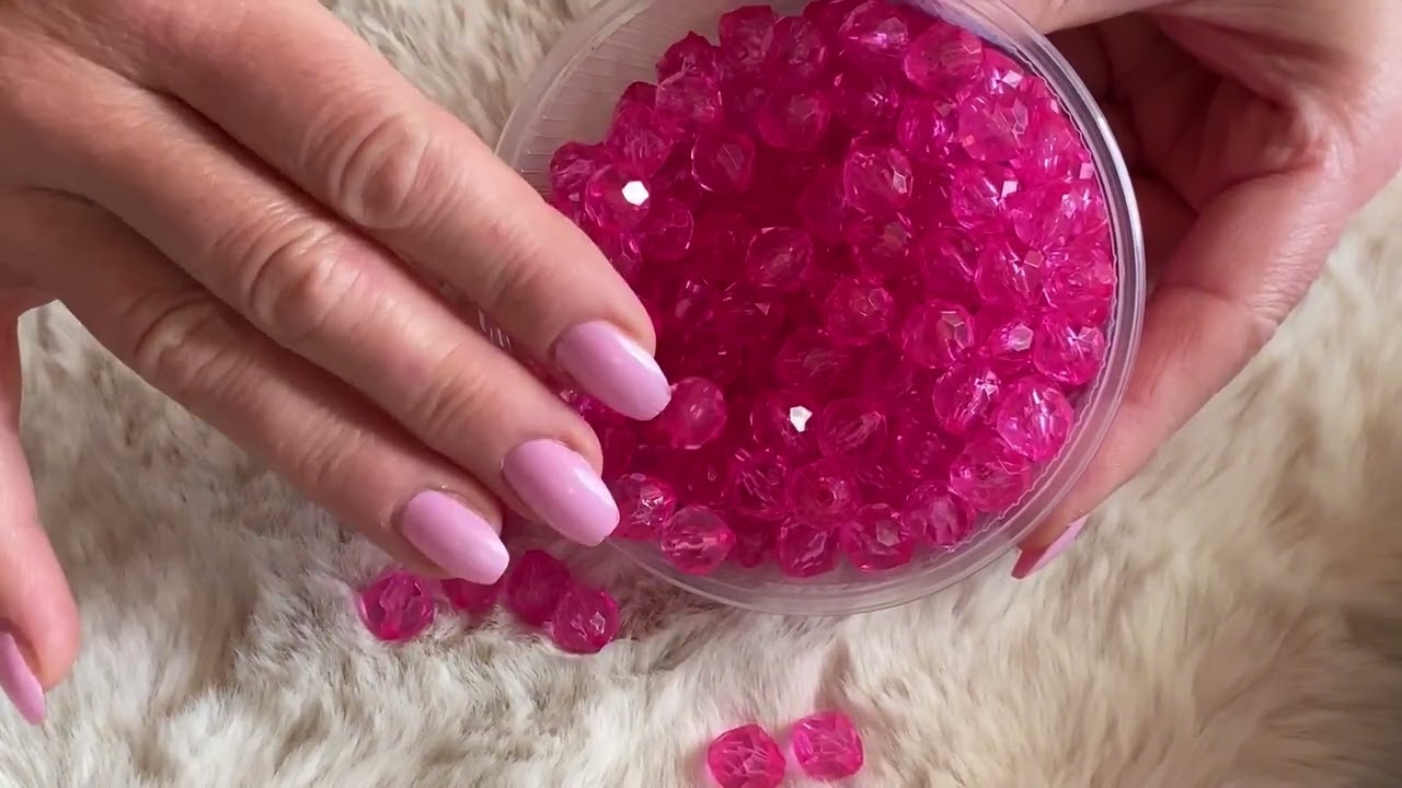 	ASMR Pink & Green Relaxation | Beads, Water & Soft Sounds 💚💗💖💚