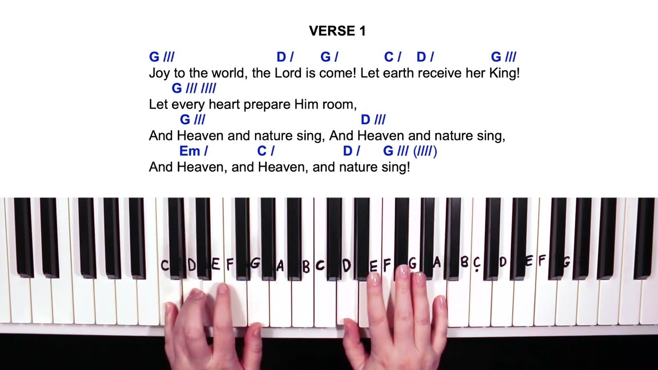 Joy To The World (4 Chords Play-Along) - Easy Piano Tutorial in G | Part 2