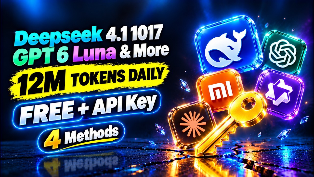 Миллионы БЕСПЛАТНЫХ AI-токенов + 12 млн ежедневно и API-ключ! 🔥 DeepSeek 4.1 1017, GPT 6 Luna и м...