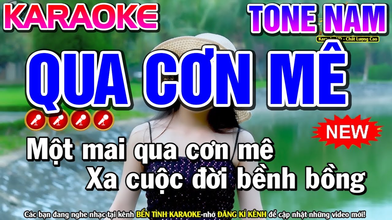 Qua Cơn M&ecirc; Karaoke Nhạc Sống Tone Nam | Bến T&igrave;nh Karaoke