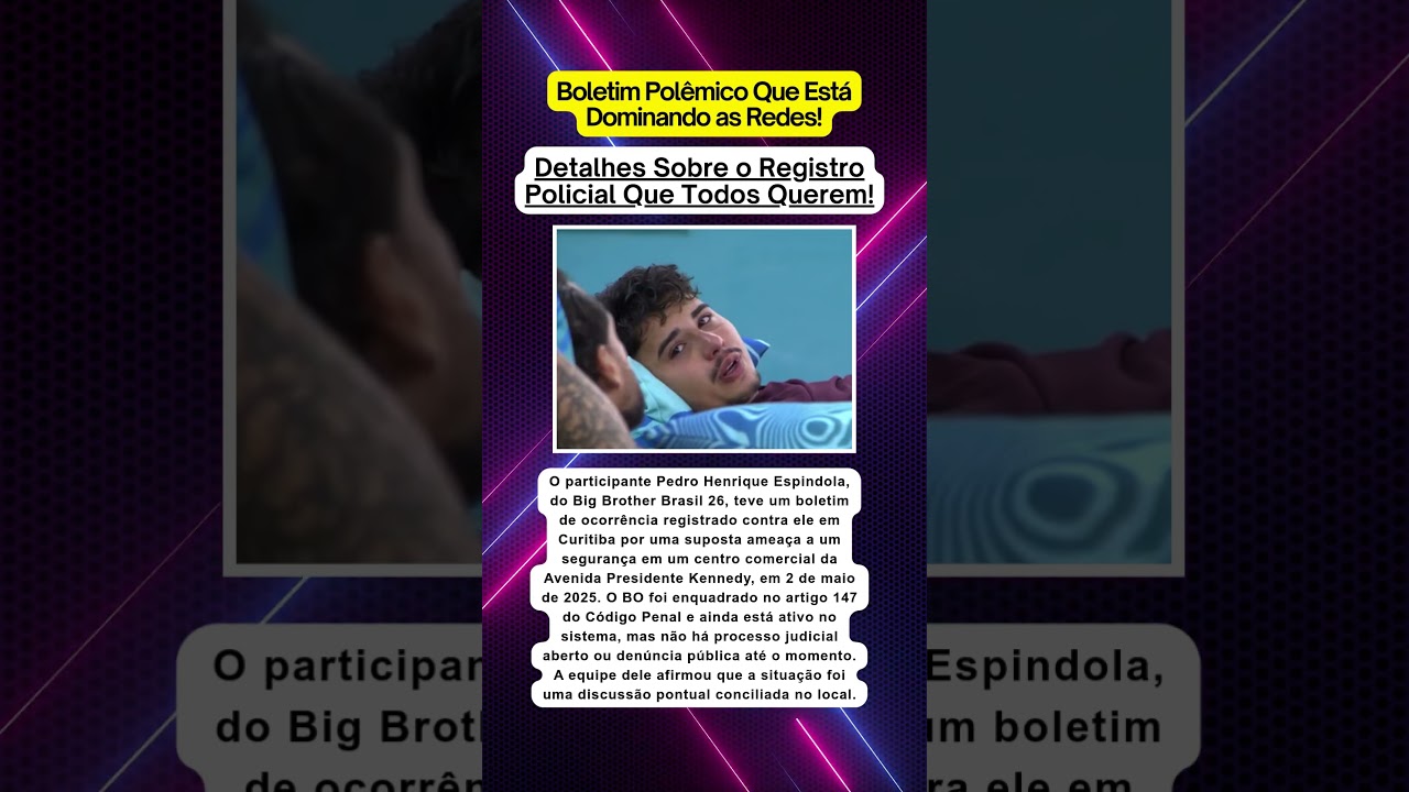 O Que Esse BO Significa Para Ele?! discussão Que Terminou em Registro — Veja!
