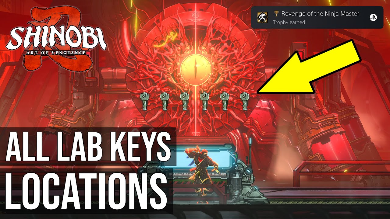 SHINOBI: Art of Vengeance - All Lab Key Locations (All Secret Keys)