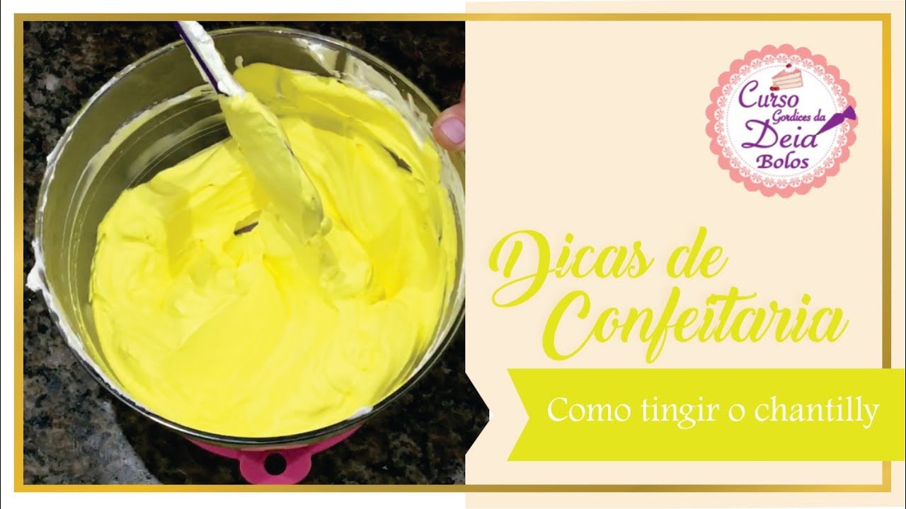 Dicas de Confeitaria - Como tingir o chantilly