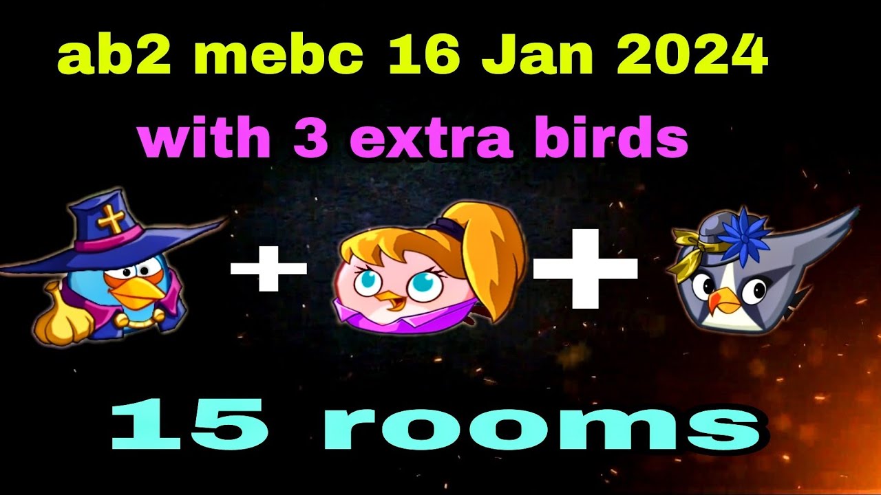 Angry birds 2 mighty eagle bootcamp Mebc with 3 extra birds (blues+stella+silver)#ab2 mebc today